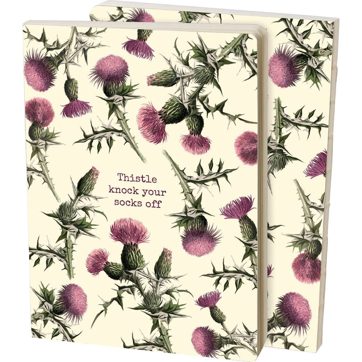Deal of the Day: Thistle Knock Your Socks Off Double-Sided Journal | 160 Lined Pages Notebook