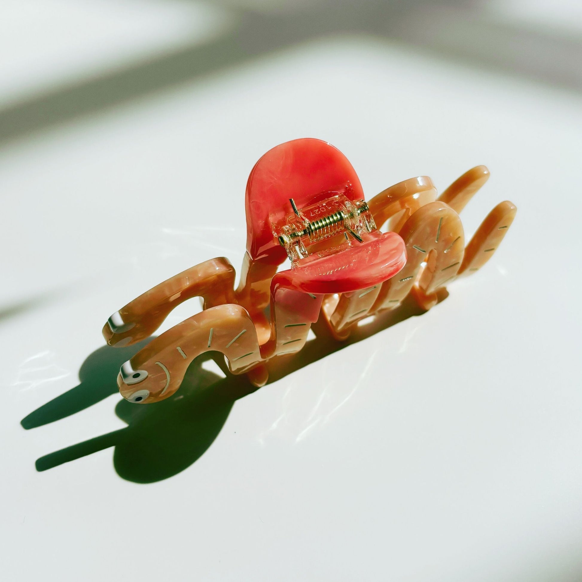 Would You Love Me if I Was a Worm? Hair Claw | Claw Clip in Velvet Travel Bag