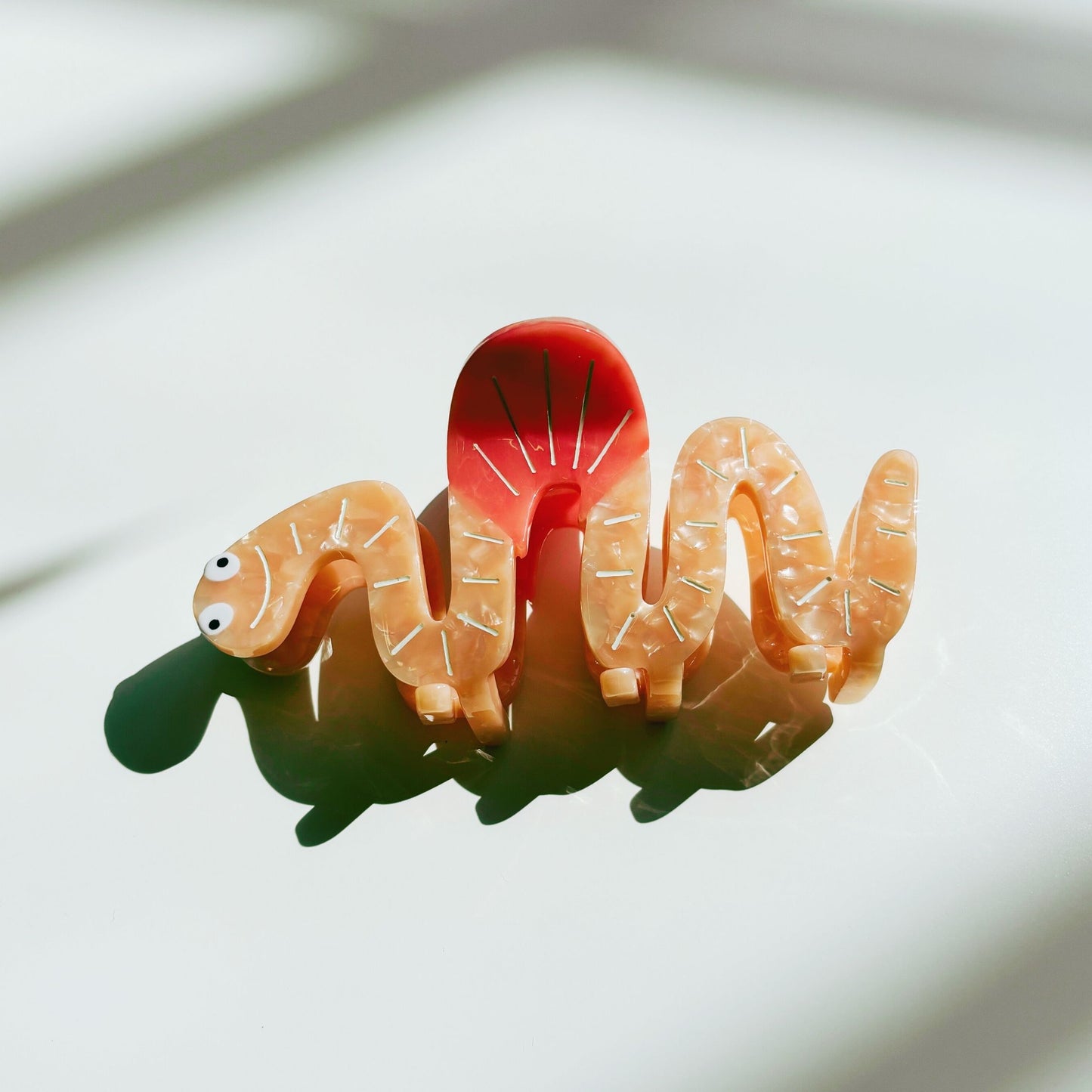 Would You Love Me if I Was a Worm? Hair Claw | Claw Clip in Velvet Travel Bag