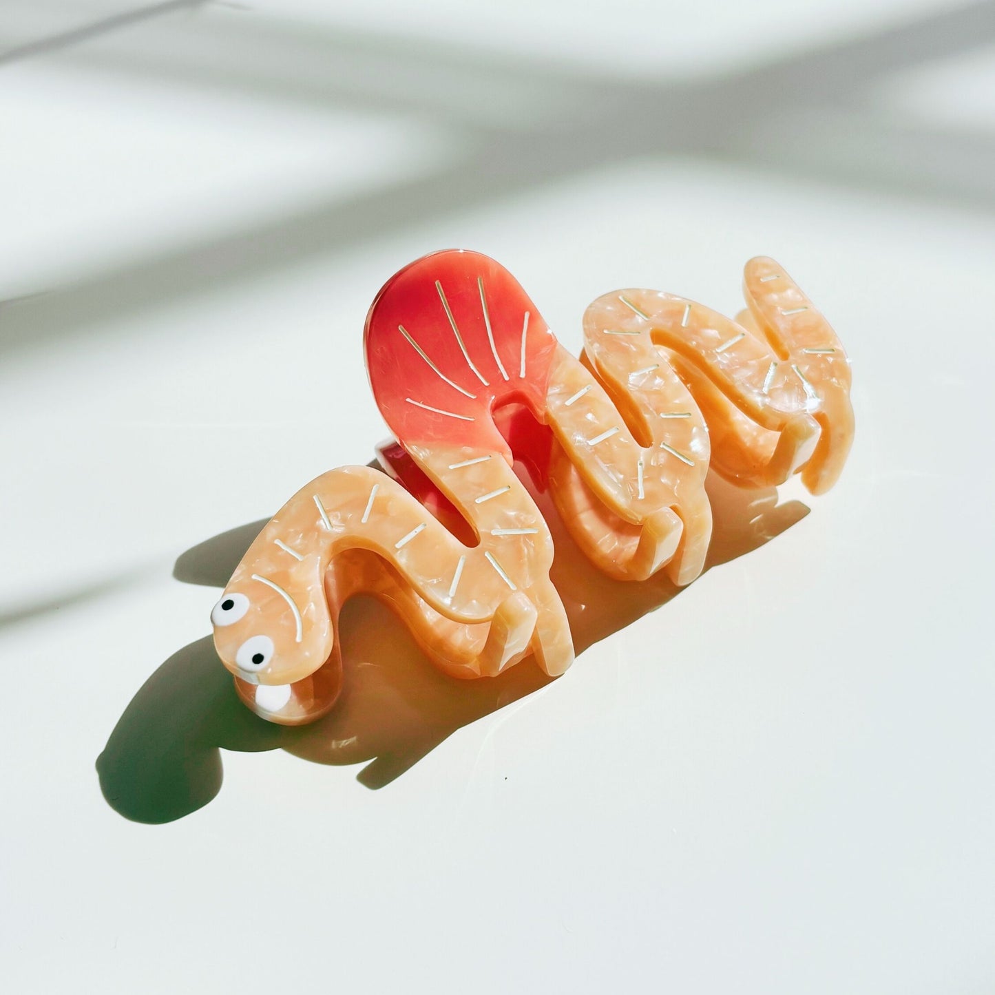 Would You Love Me if I Was a Worm? Hair Claw | Claw Clip in Velvet Travel Bag