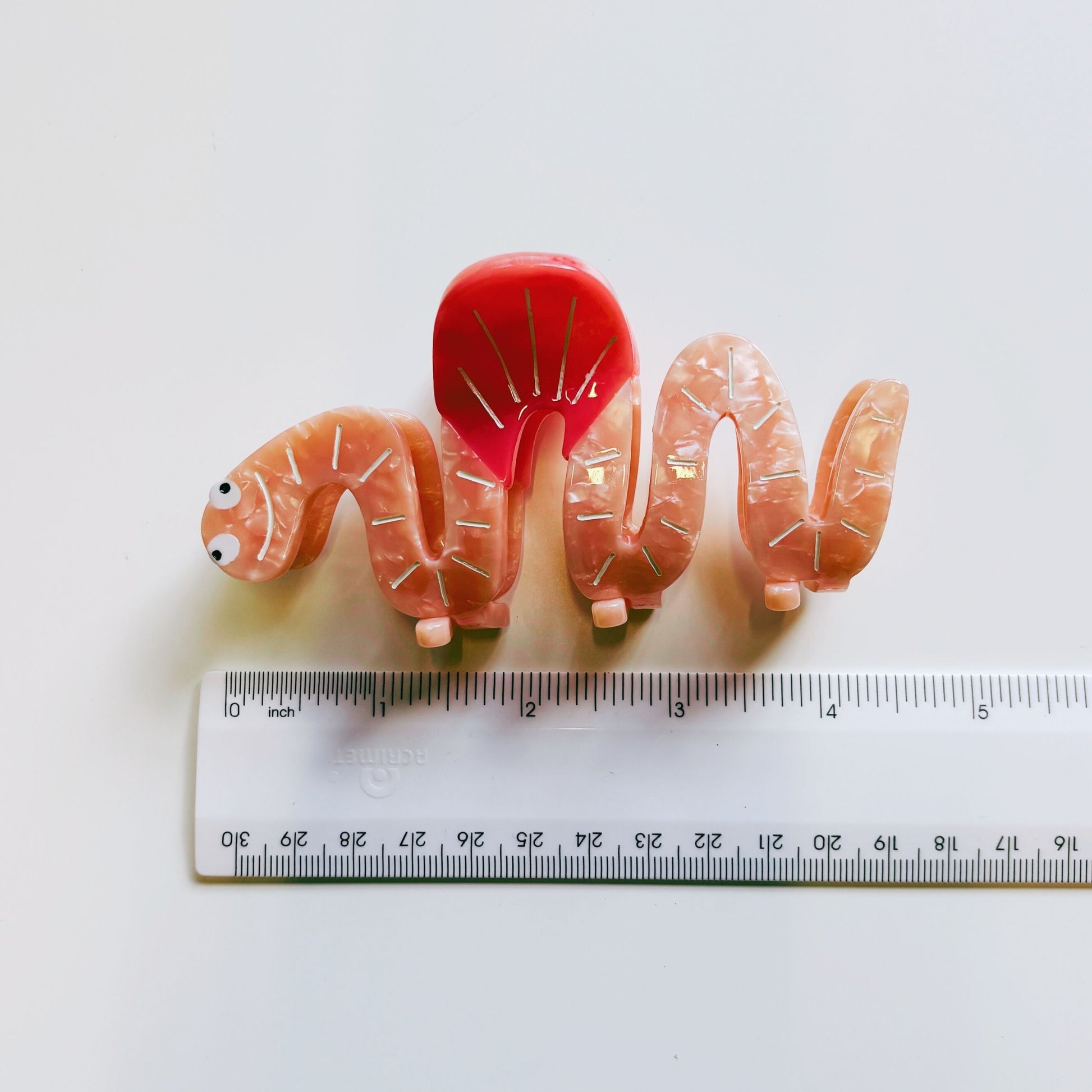 Would You Love Me if I Was a Worm? Hair Claw | Claw Clip in Velvet Travel Bag