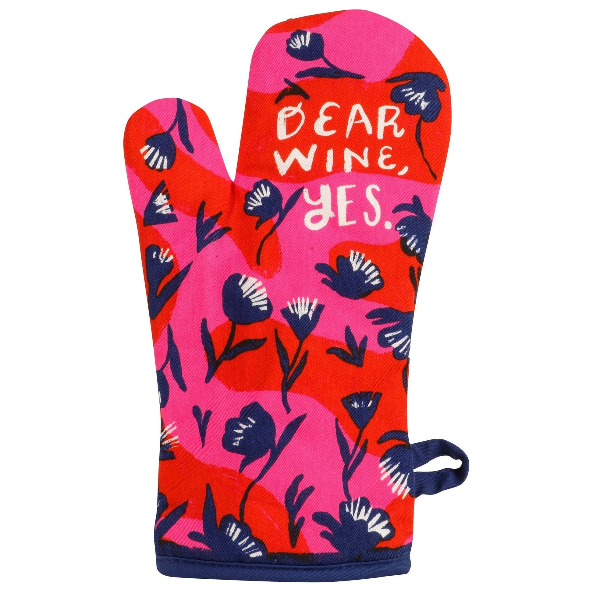 Dear Wine, Yes Thermal Oven Mitt | Kitchen Thermal Single Pot Holder | BlueQ at GetBullish