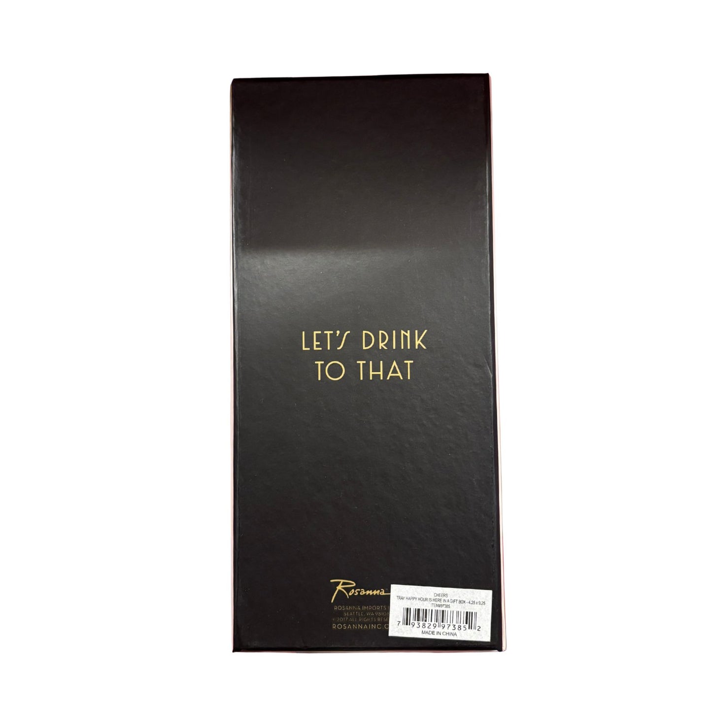 Deco Style Happy Hour is Here Vertical Tray in Gift Box