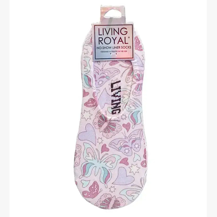 Delicate Flowers Pink No-Show Liner Socks | Soft & Stylish Women’s Grip Socks