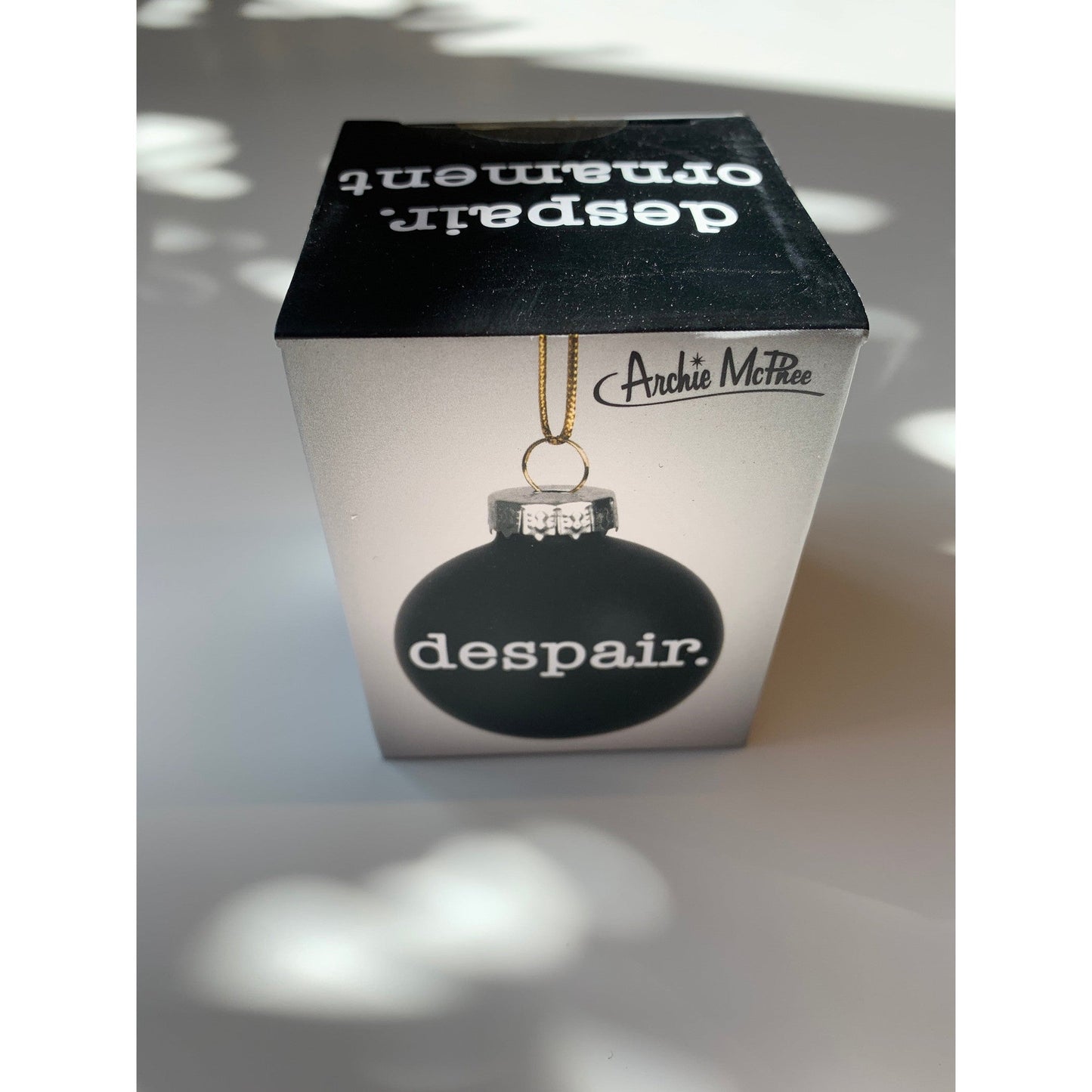 Despair Holiday Mini Glass Ornament in Black