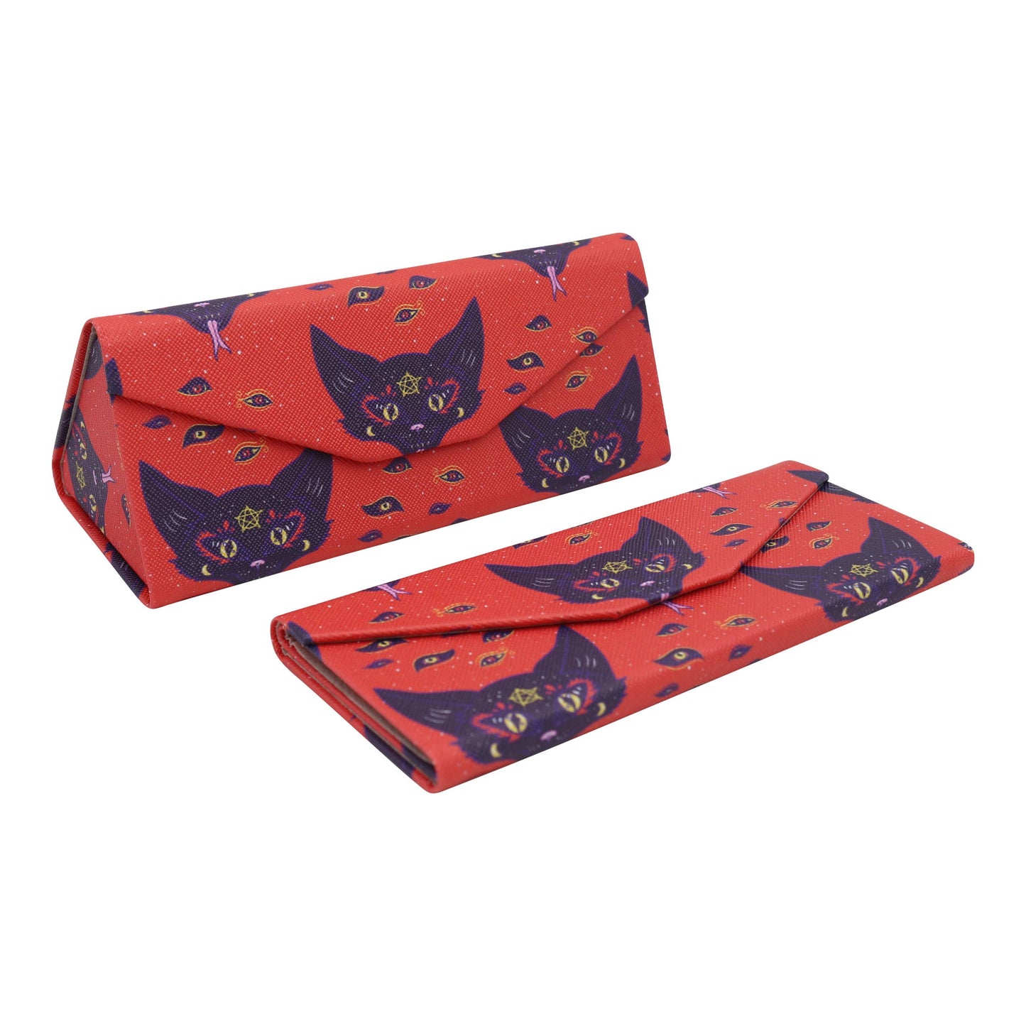 Devil Cat Glasses Case | Horror Halloween Vegan Leather