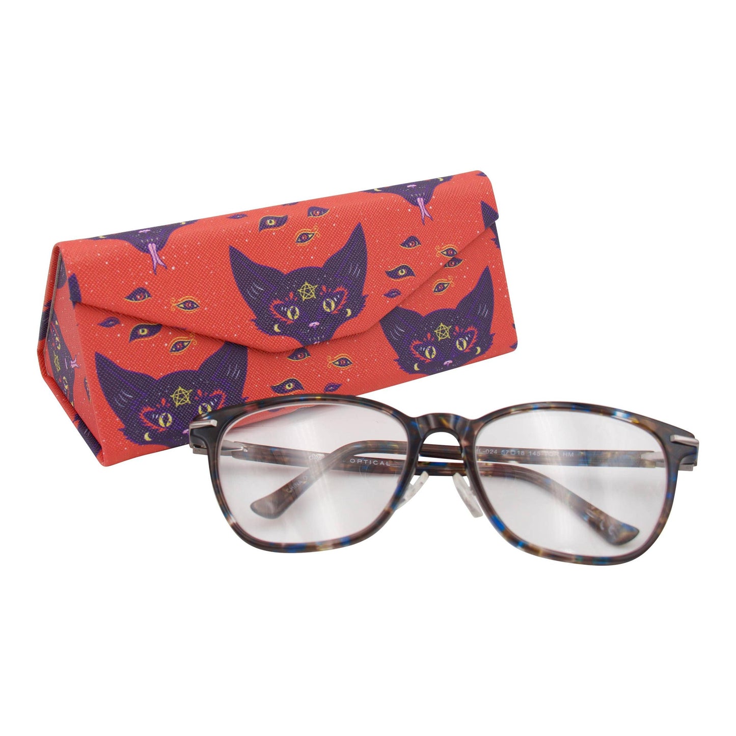 Devil Cat Glasses Case | Horror Halloween Vegan Leather-Real Sic-The Bullish Store