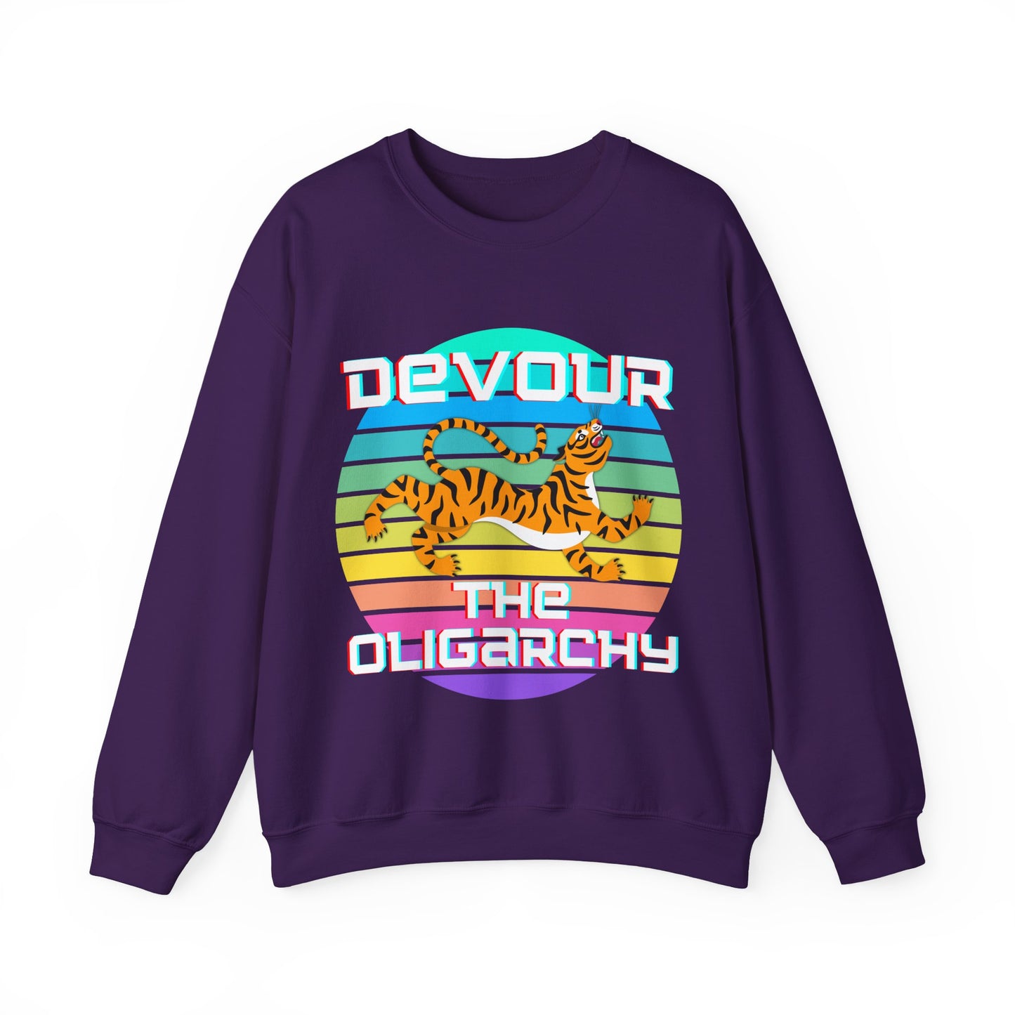 Devour the Oligarchy Unisex Heavy Blend™ Crewneck Sweatshirt | Funny Political Pullover [Sizes S-5X]