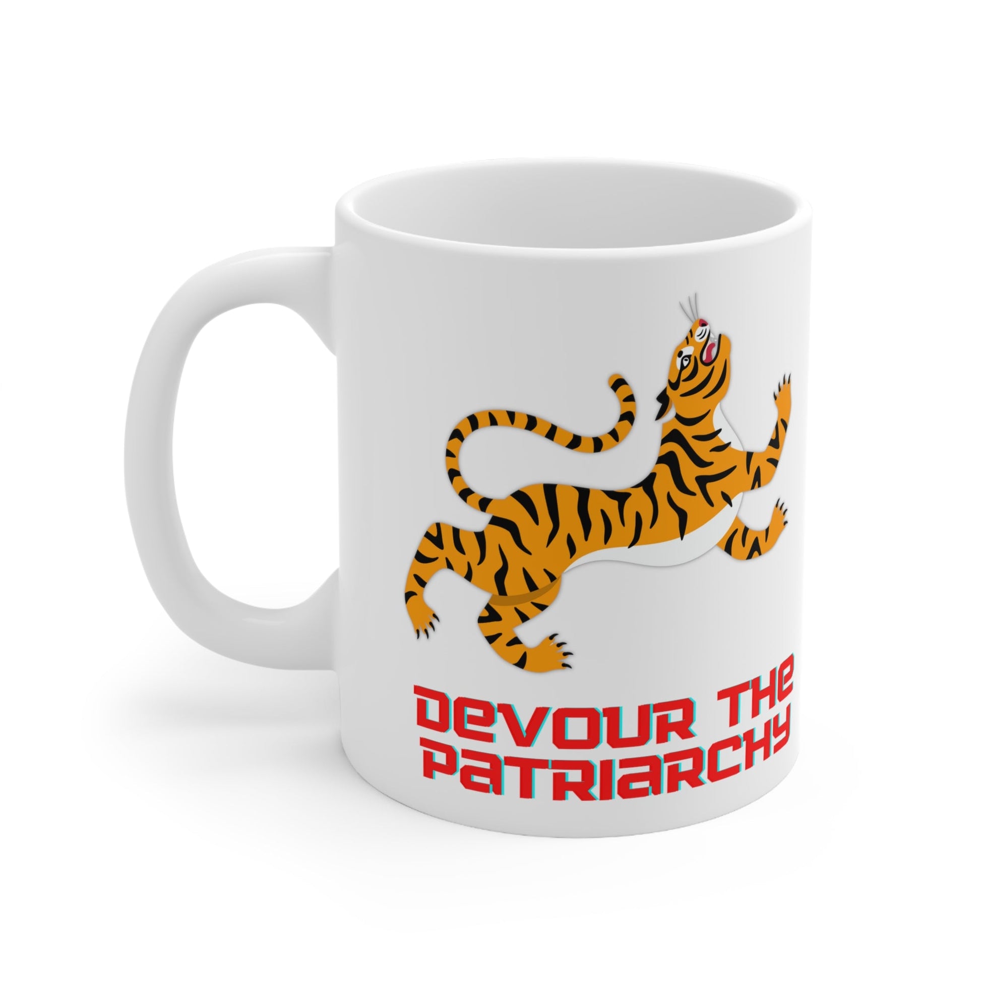 Devour the Patriarchy Feminist 🐅 Ceramic Mug 11oz