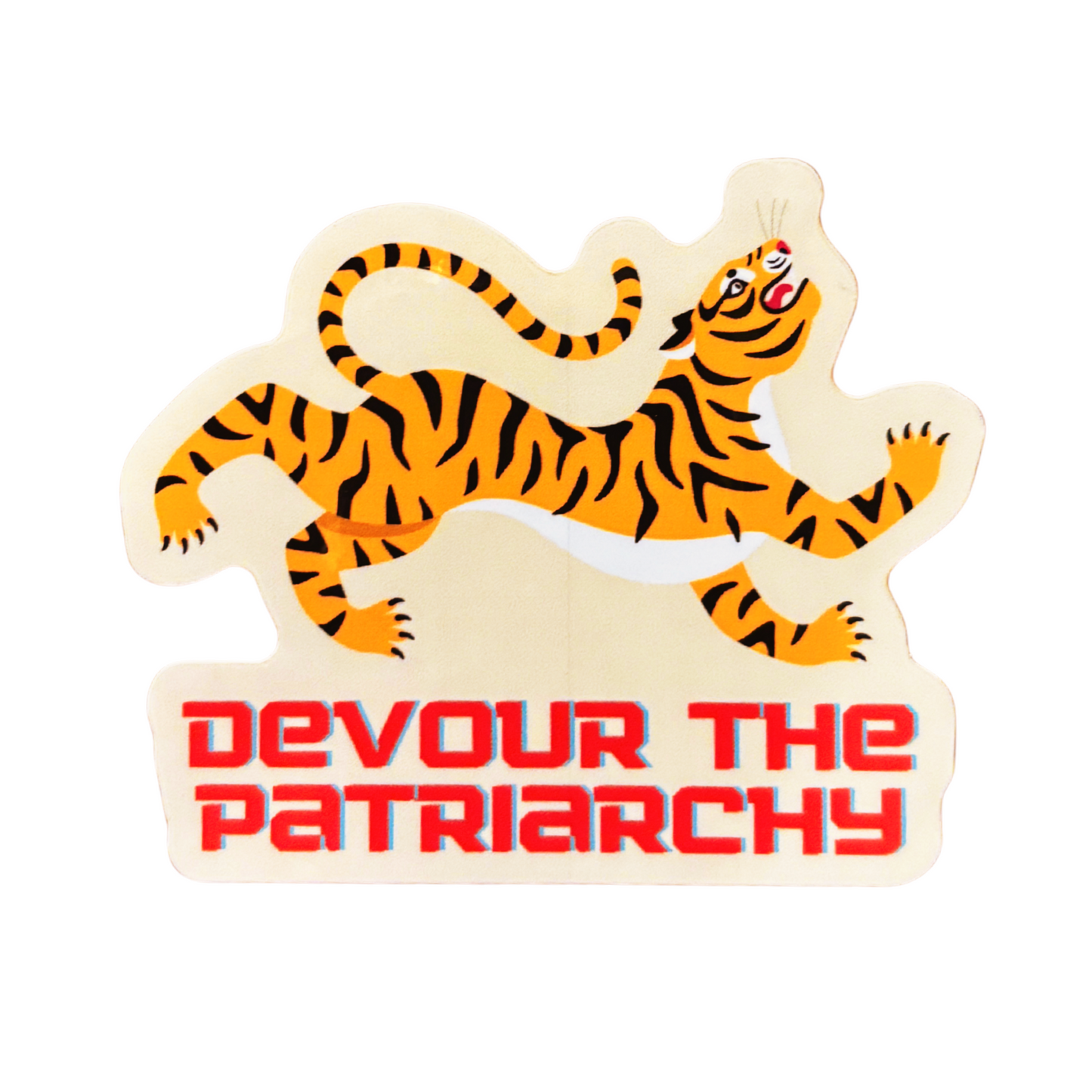 Devour the Patriarchy Feminist Vinyl Sticker 3in x 2.5in