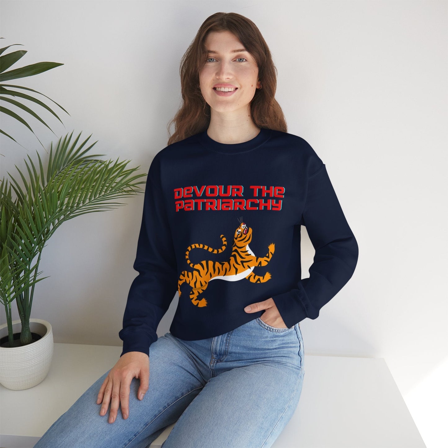 Devour the Patriarchy Unisex Heavy Blend™ Crewneck Sweatshirt Sizes SM-5XL | Plus Size Available
