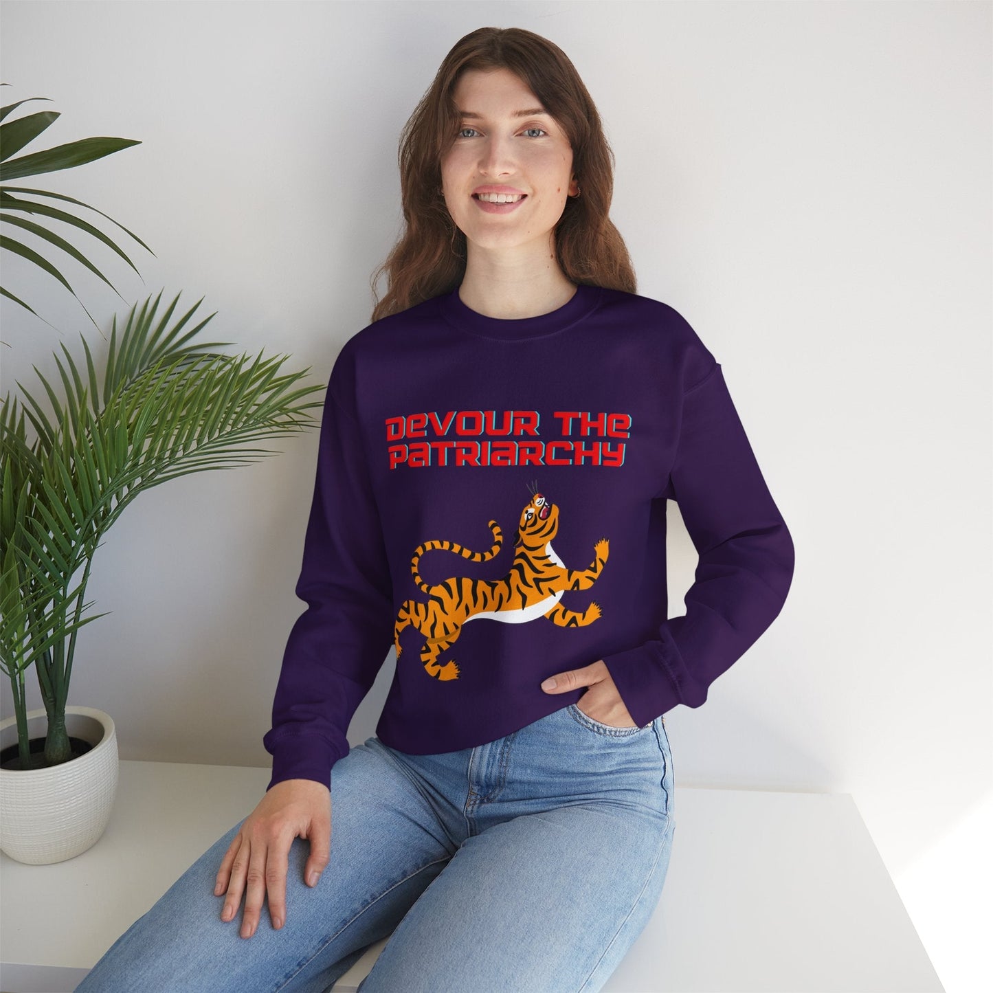 Devour the Patriarchy Unisex Heavy Blend™ Crewneck Sweatshirt Sizes SM-5XL | Plus Size Available