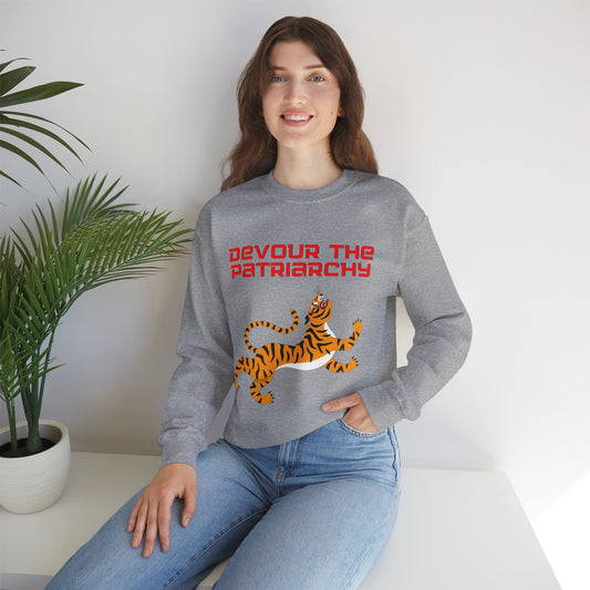 Devour the Patriarchy Unisex Heavy Blend™ Crewneck Sweatshirt Sizes SM-5XL | Plus Size Available