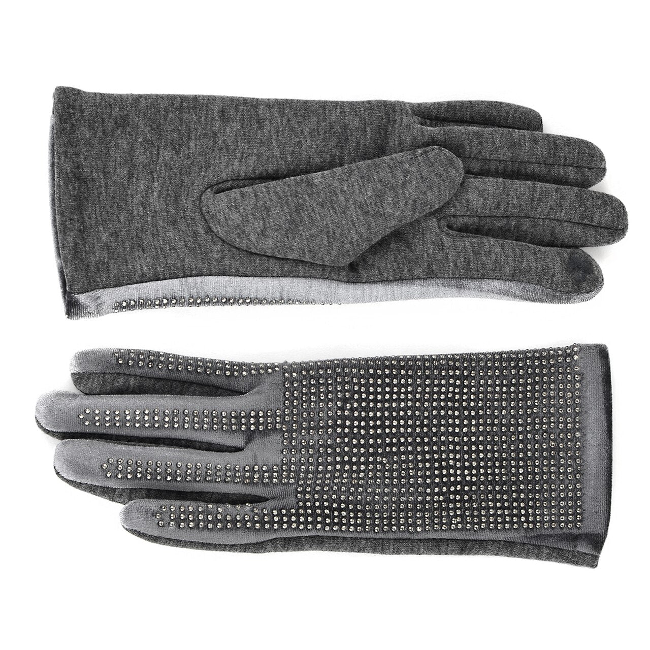 Diamond Doll Women's Rhinestone Studded Winter Gloves | Touch Screen | Soft Fleece Lining