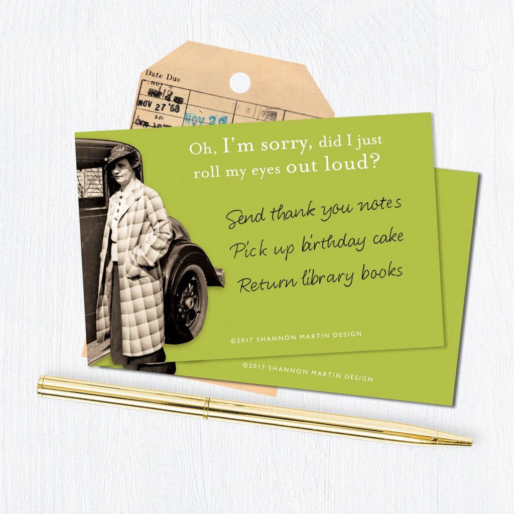 Did I Just Roll My Eyes Out Loud? Sticky Notes in Green