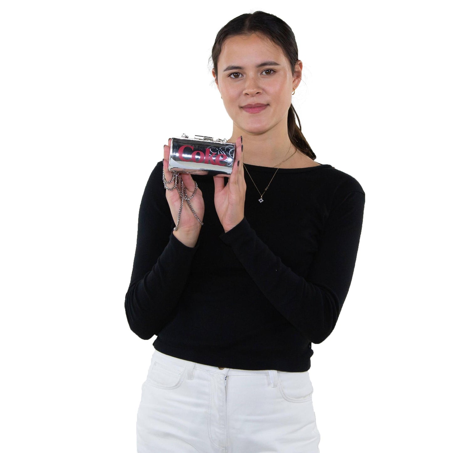 Diet Coke Can Bag | Detachable Strap Soda Can Shape Metal Clasp Small Bag