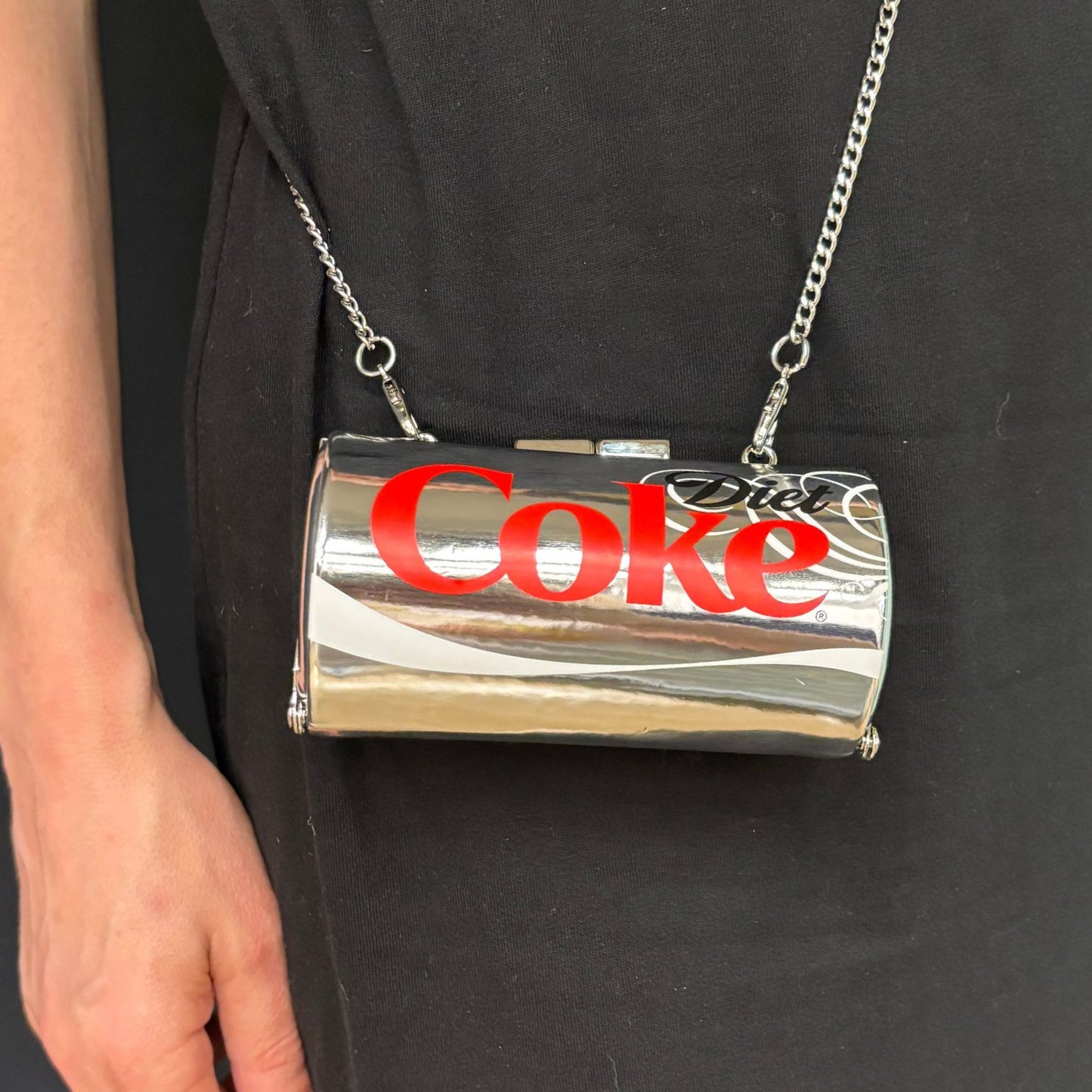 Diet Coke Can Bag | Detachable Strap Soda Can Shape Metal Clasp Small Bag