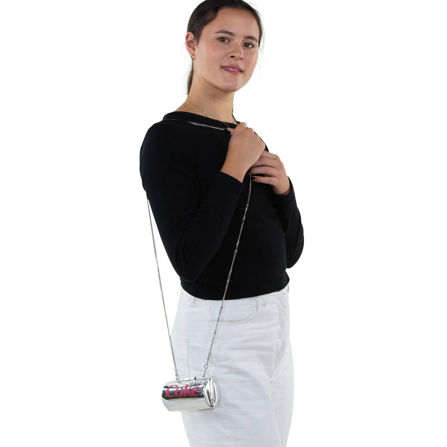 Diet Coke Can Bag | Detachable Strap Soda Can Shape Metal Clasp Small Bag