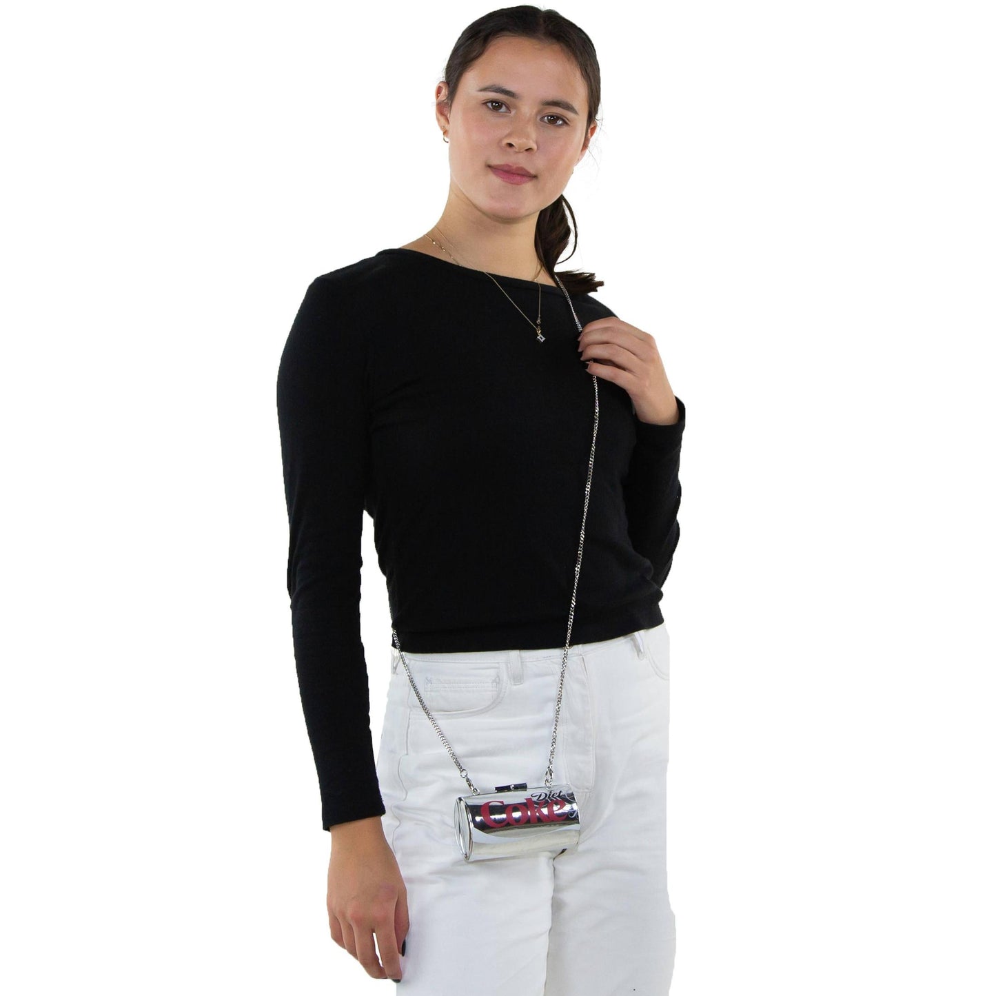 Diet Coke Can Bag | Detachable Strap Soda Can Shape Metal Clasp Small Bag