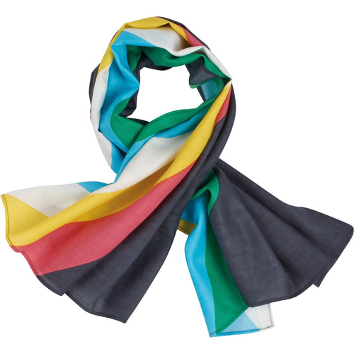 Disability Pride Small Scarf | Disability Flag Color Rainbow Stripe Bandana | 30" x 18"