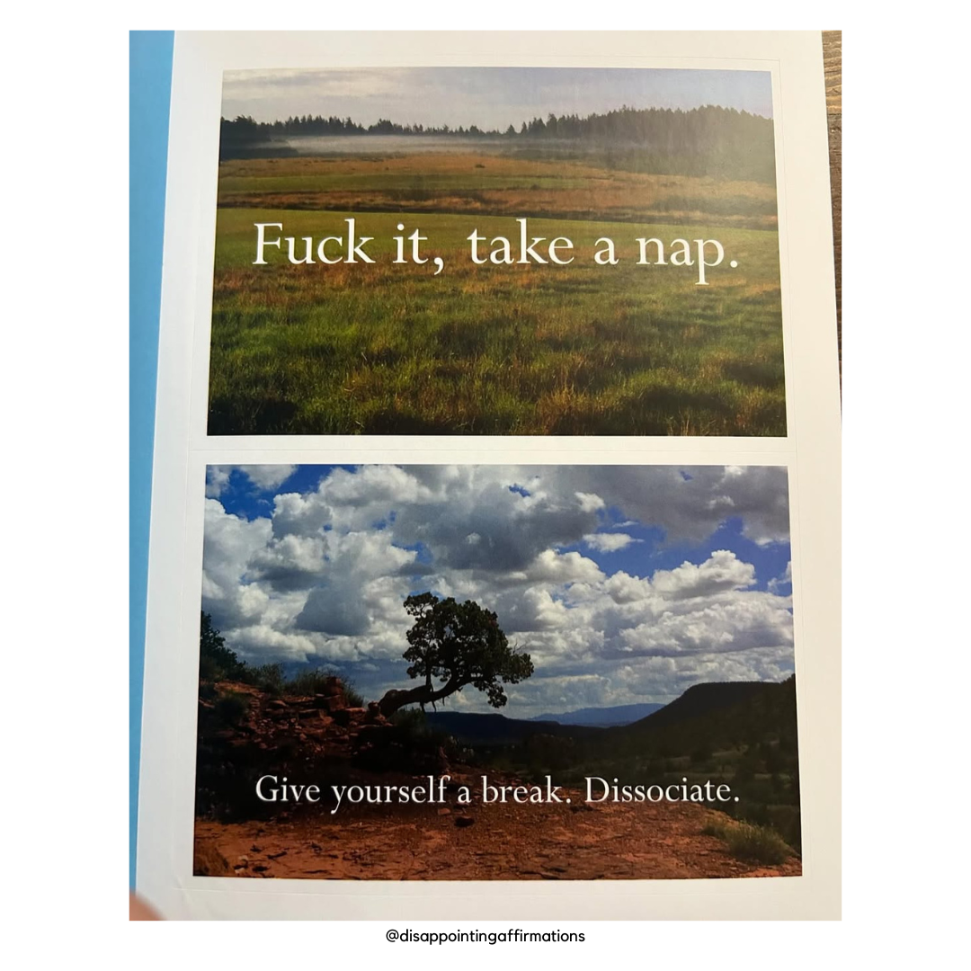 Disappointing Affirmations Sticker Book | 100+ Stickers