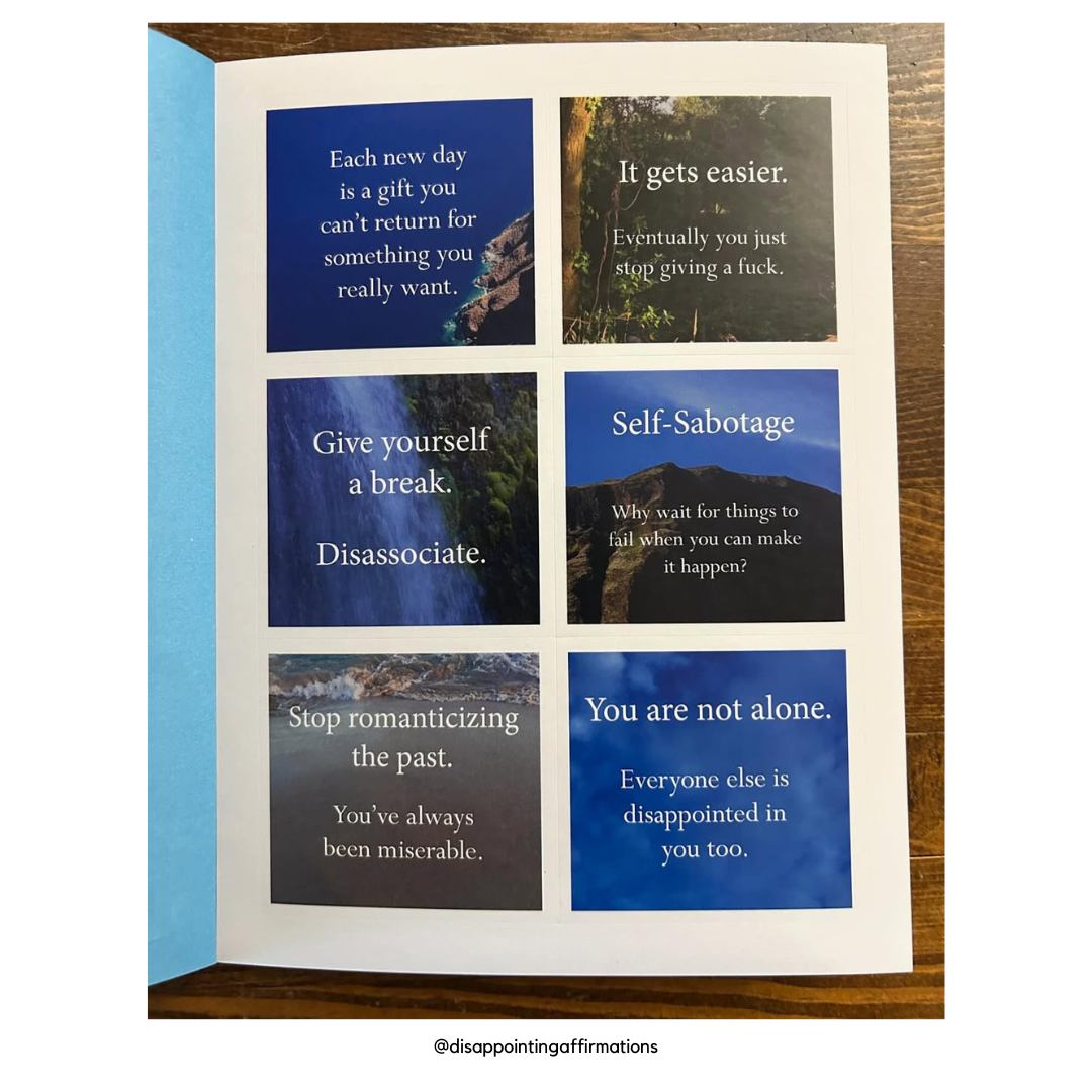 Disappointing Affirmations Sticker Book | 100+ Stickers