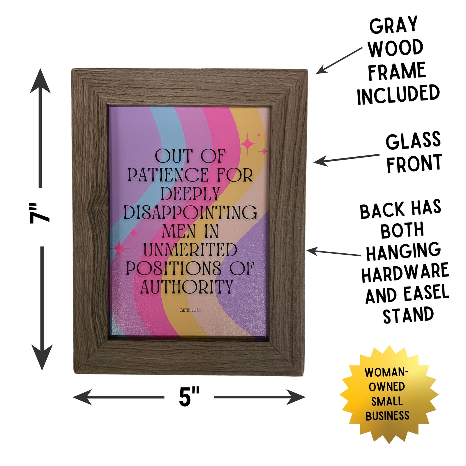 Disappointing Men in Unmerited Positions of Authority Framed Feminist Wall Art | GetBullish Original Quote Sign