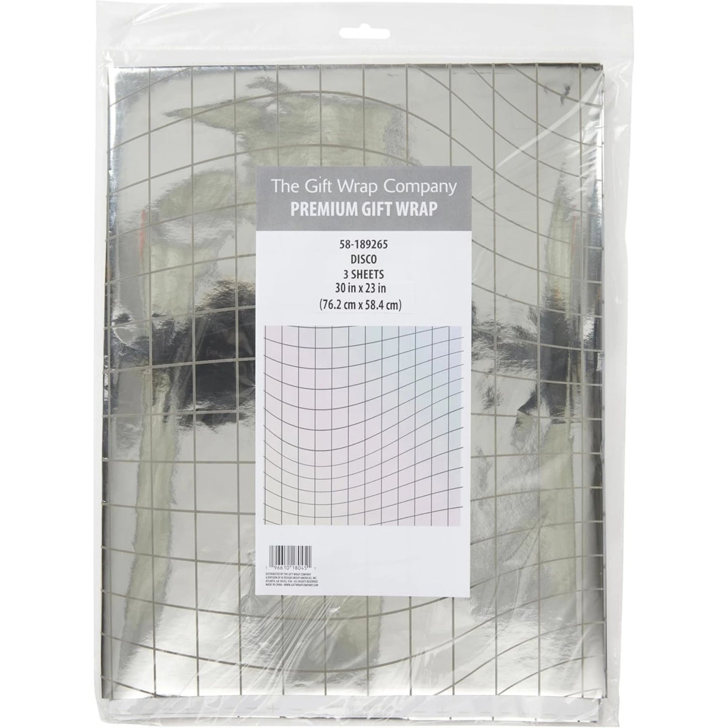 Packaged gift wrap with 'The Gift Wrap Company' label on a white background
