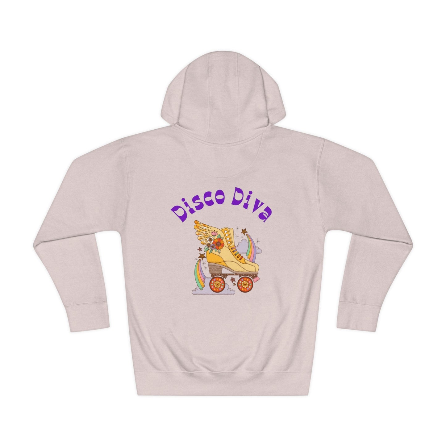 Disco Diva Roller Skate Unisex Fleece Hoodie Sizes S-3X