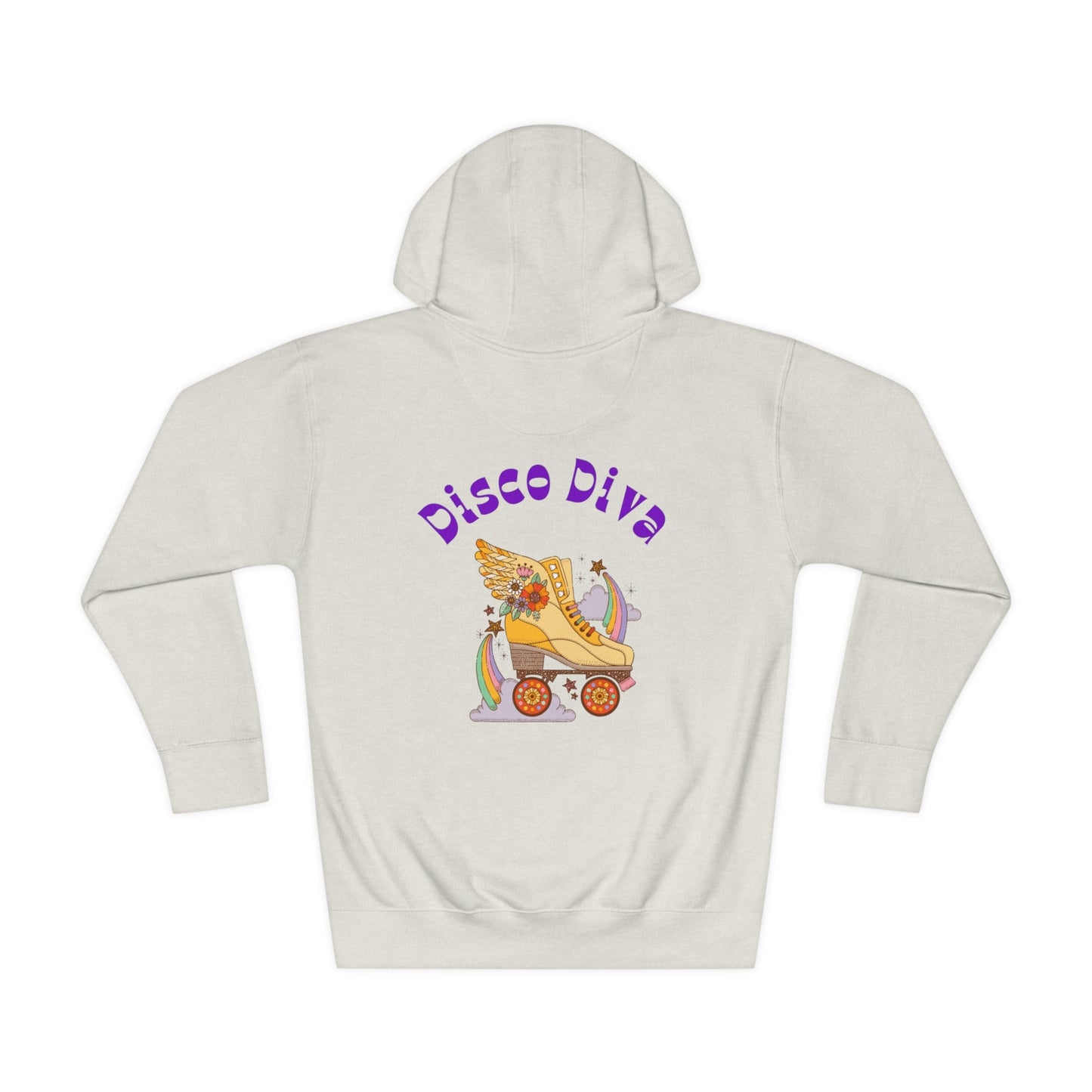 Disco Diva Roller Skate Unisex Fleece Hoodie Sizes S-3X