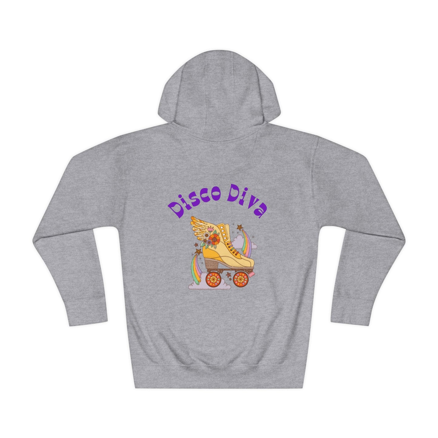 Disco Diva Roller Skate Unisex Fleece Hoodie Sizes S-3X