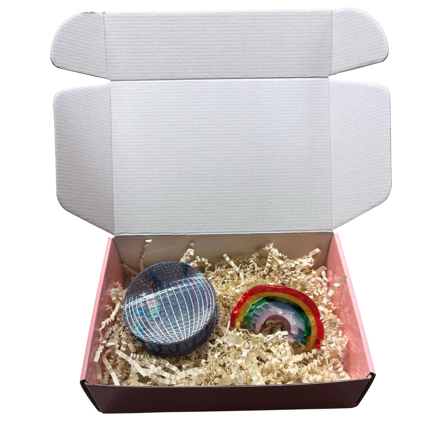 Disco Rainbow Hair Claw Gift Box