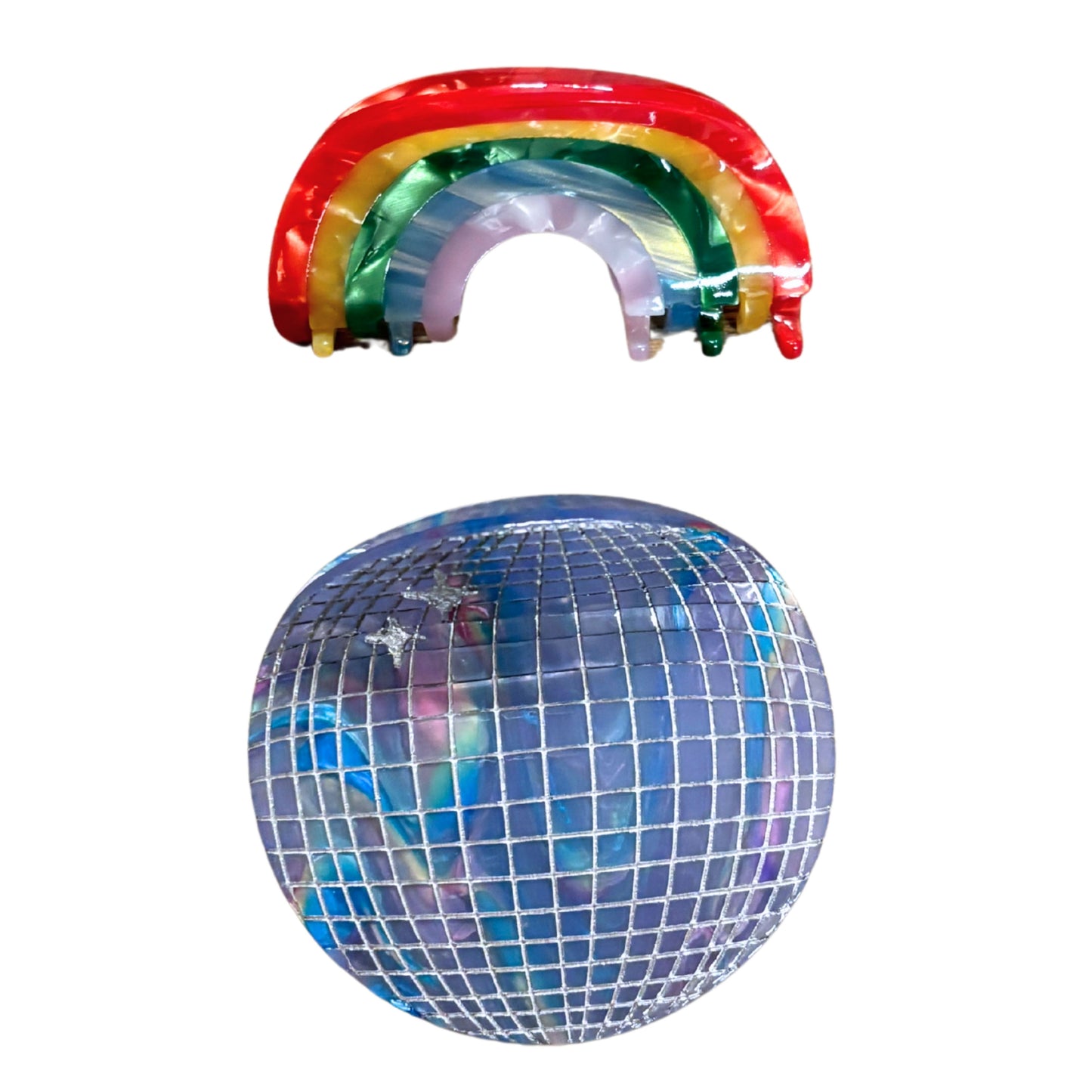 Disco Rainbow Hair Claw Gift Box