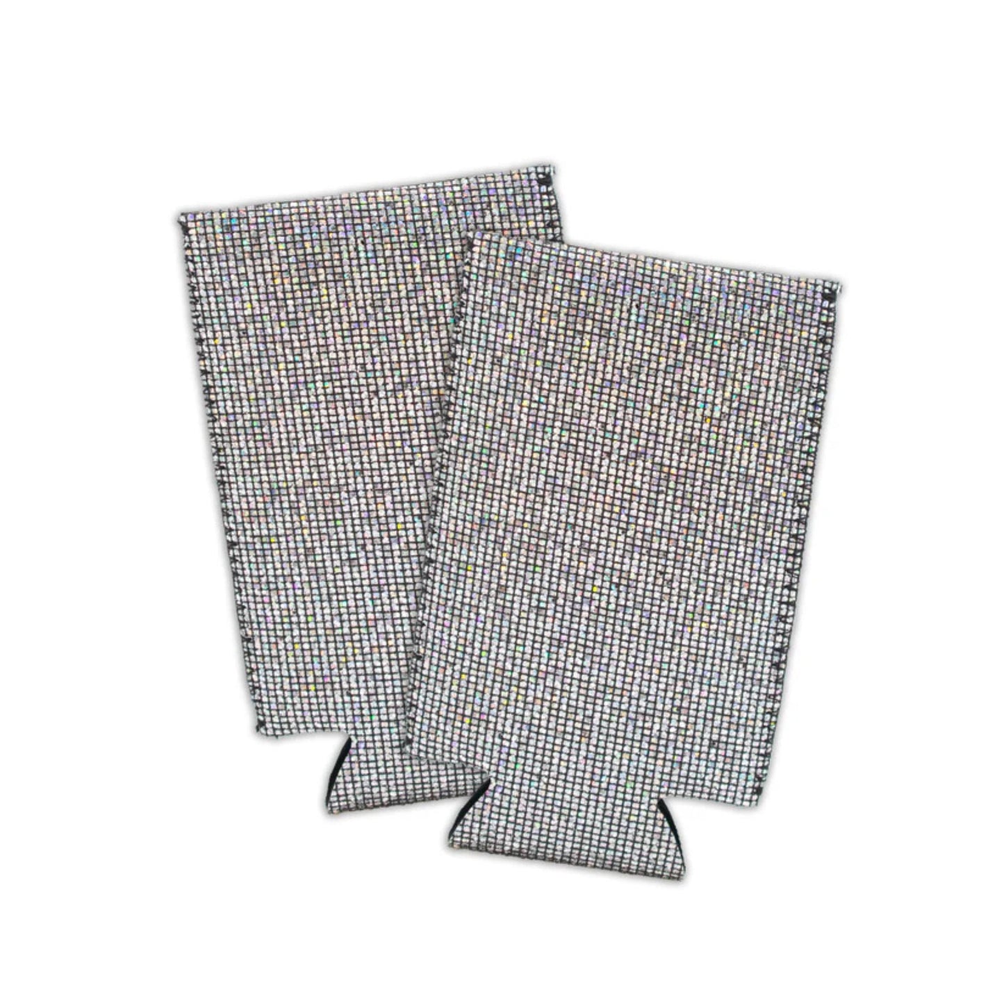 Disco Slim Koozies 2-Pack | Rhinestone Bling Can Coolers for Slim Cans