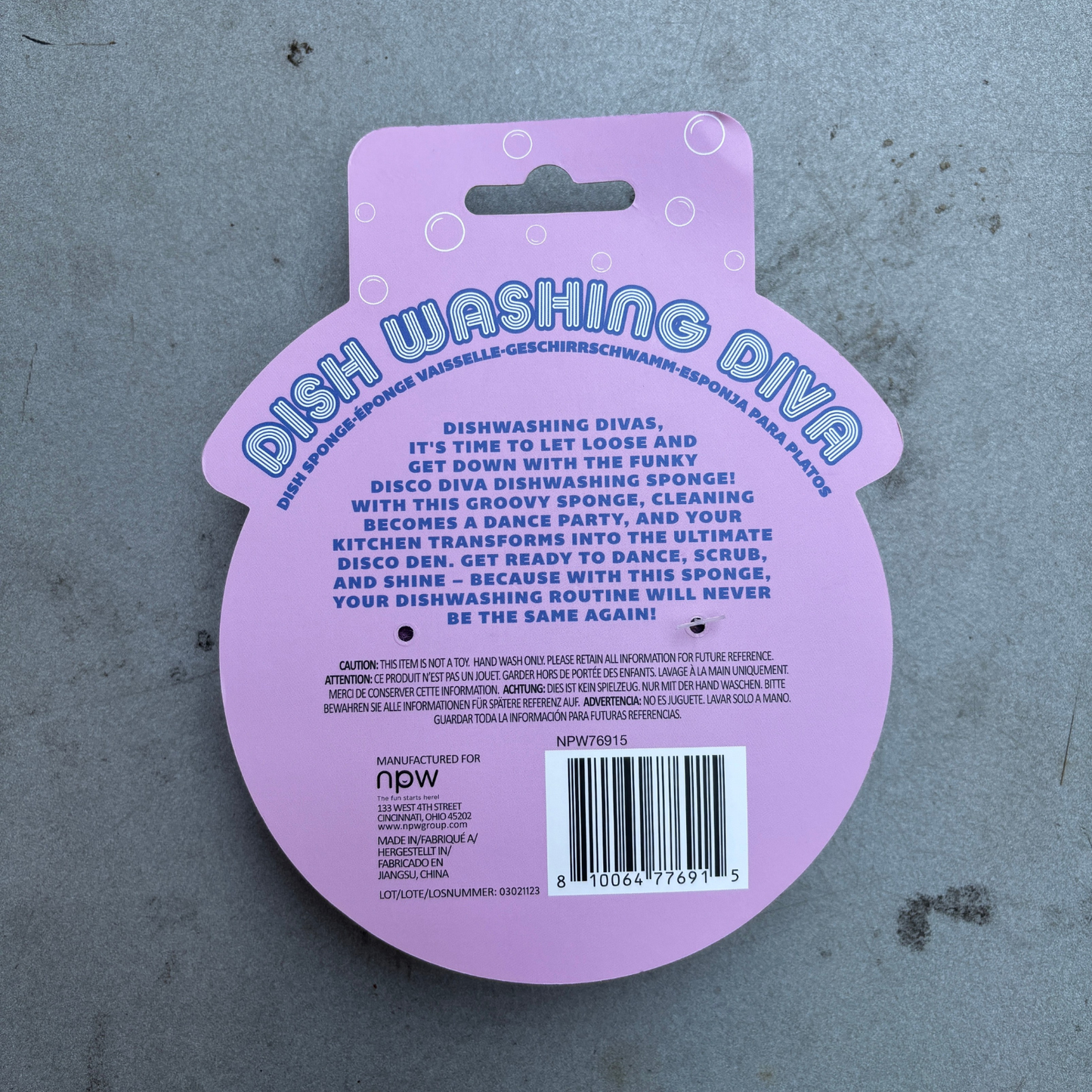 Disco Sponge | "Disco Diva" Non-Scratch Dish Washing Kitchen Sponge-NPW-The Bullish Store