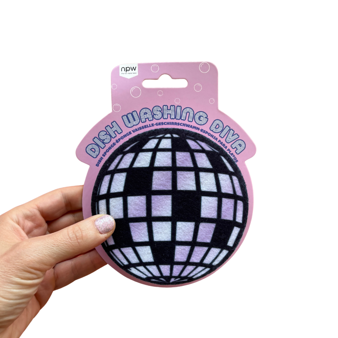 Disco Sponge | "Disco Diva" Non-Scratch Dish Washing Kitchen Sponge-NPW-The Bullish Store