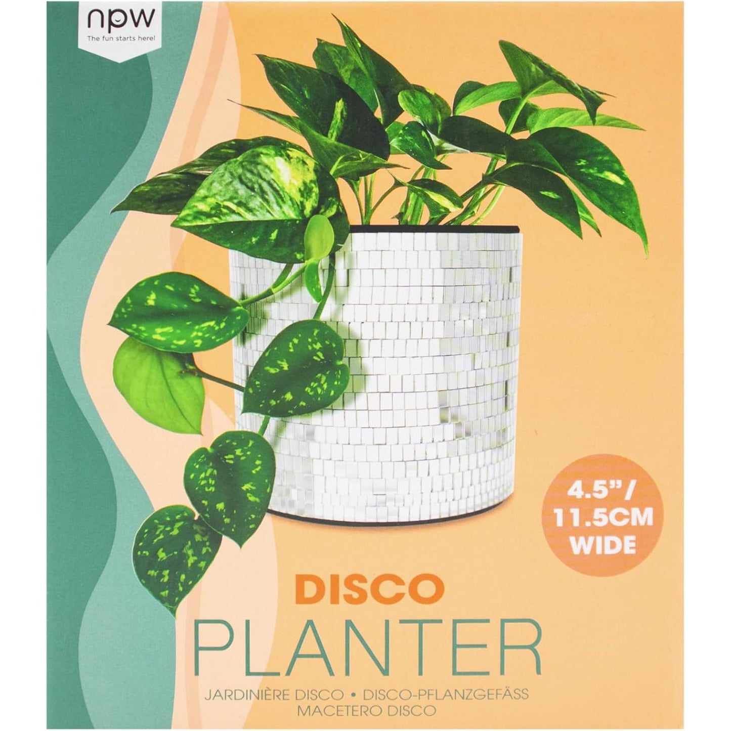 Disco Tabletop Planter | Handmade Mirror Ball Plant Pot for Indoor Plants
