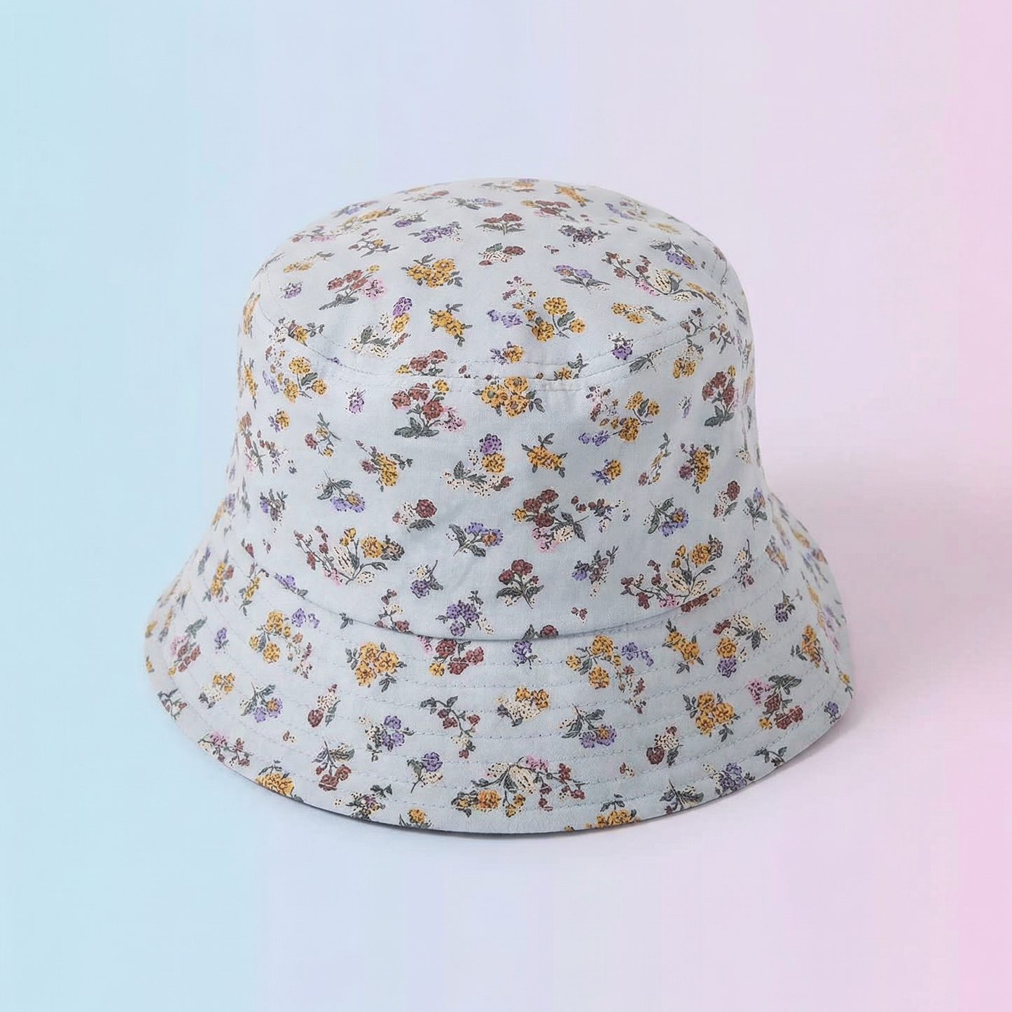 Ditsy Floral Print Bucket Hat | 100% Cotton Vintage-Inspired Sun Hat for Women & Teens