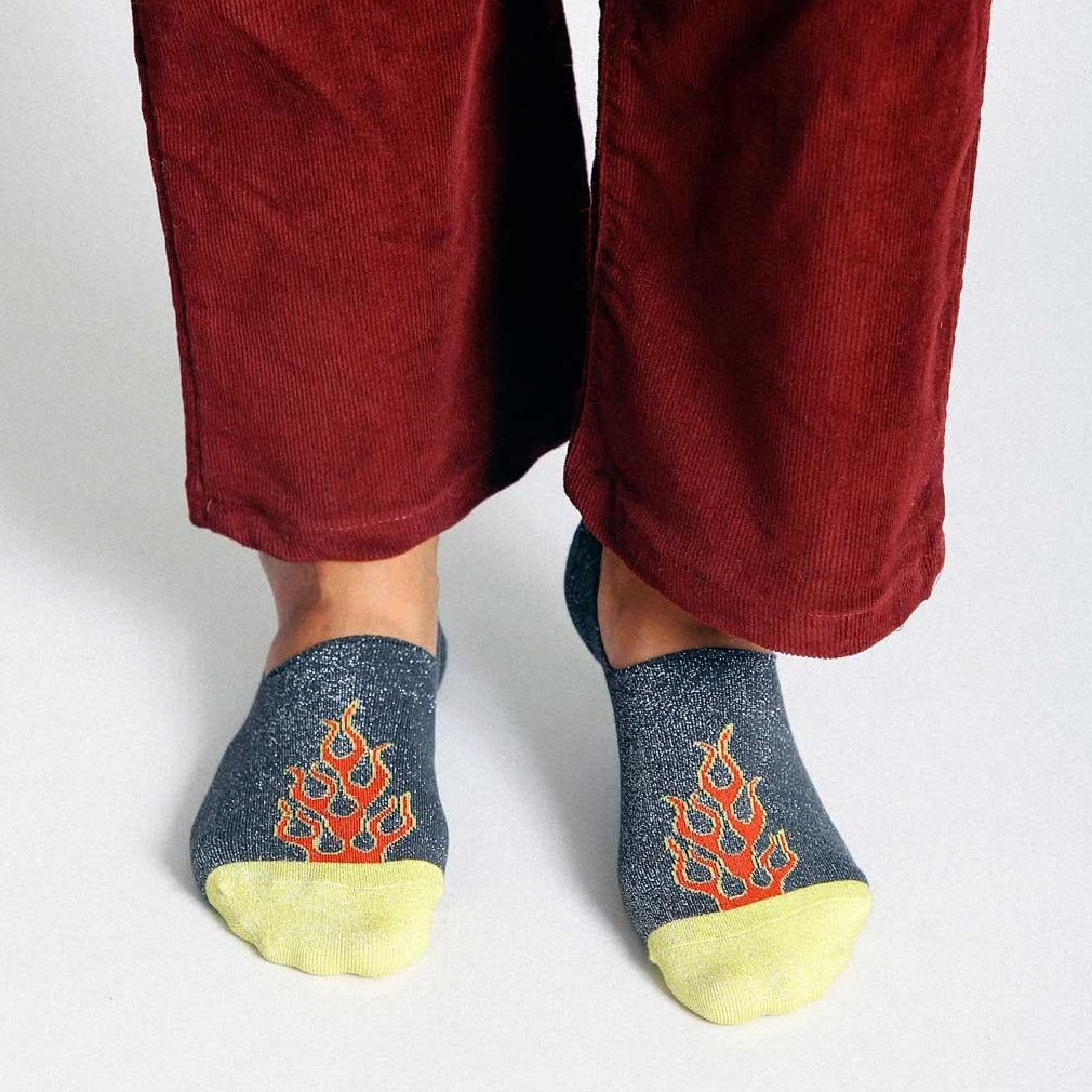 Diva Feiri No-Show Socks | Women's Invisible Grip Socks with Silicone Heel | Retro-Inspired Low Cut Sock-Tailored Union-The Bullish Store