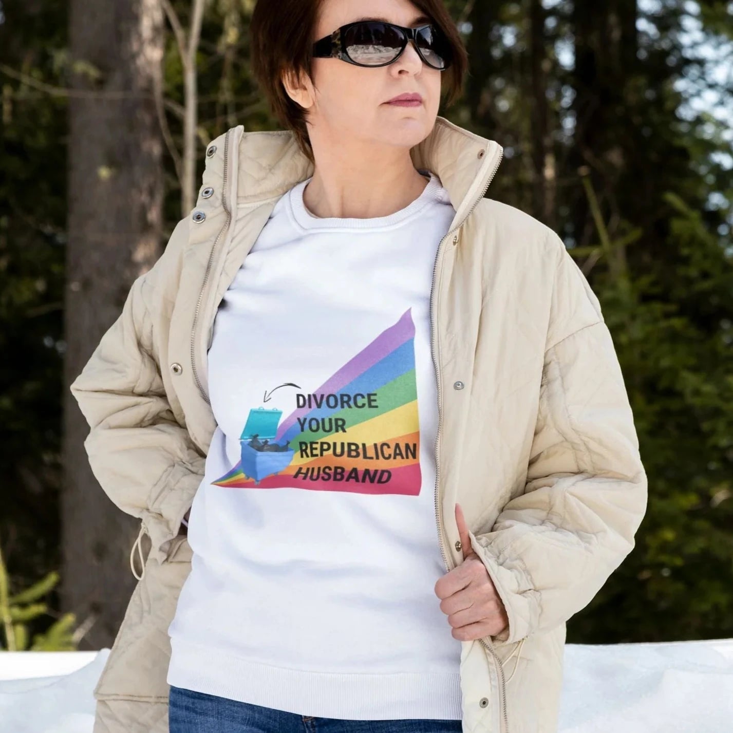 Divorce Your Republican Husband Unisex Heavy Blend™ Crewneck Sweatshirt [Size S-5X]