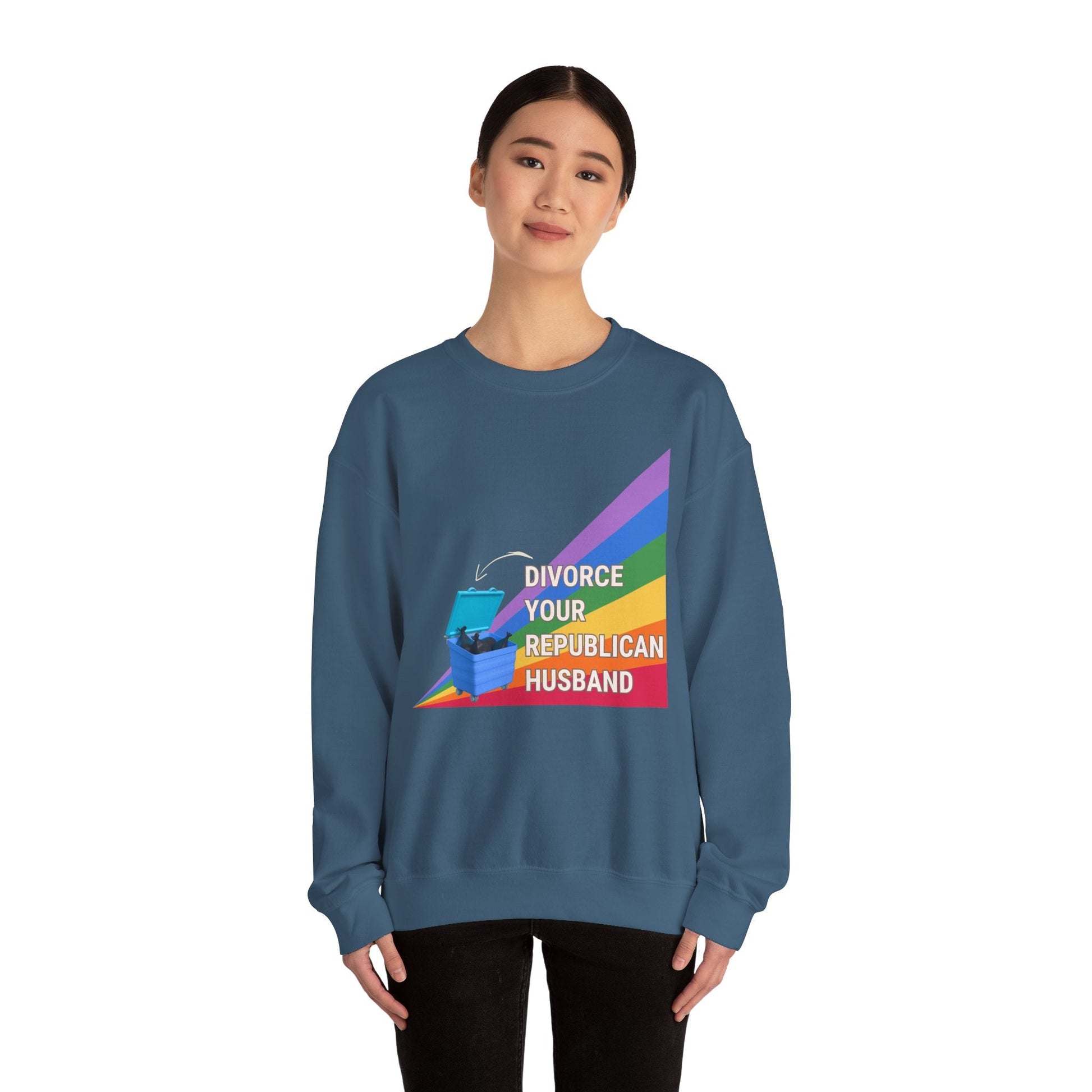 Divorce Your Republican Husband Unisex Heavy Blend™ Crewneck Sweatshirt [Size S-5X]