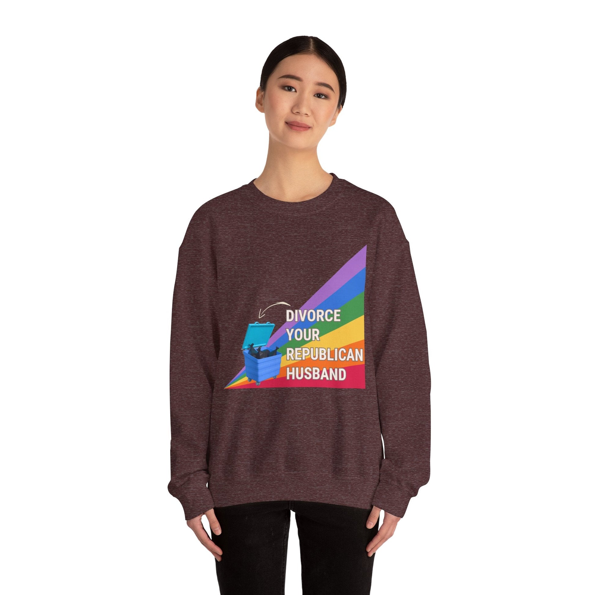 Divorce Your Republican Husband Unisex Heavy Blend™ Crewneck Sweatshirt [Size S-5X]