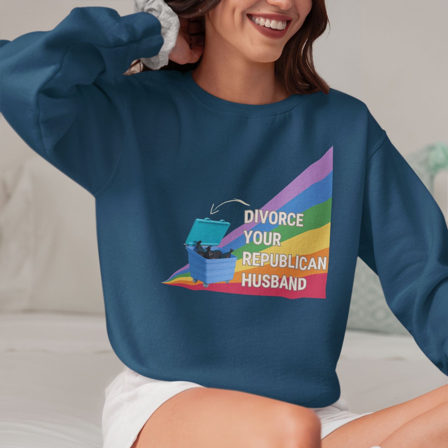 Divorce Your Republican Husband Unisex Heavy Blend™ Crewneck Sweatshirt [Size S-5X]