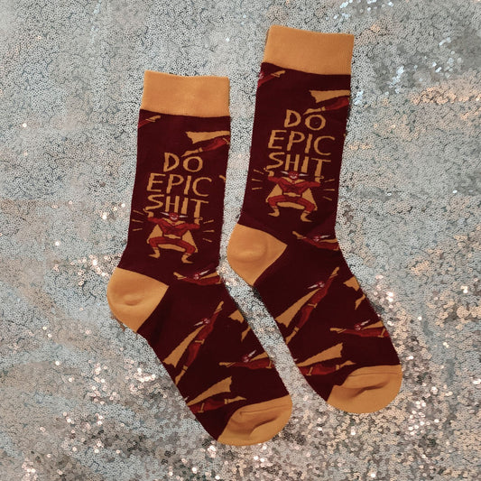 Do Epic Shit Socks | Super Hero Illustration | Gift for Her