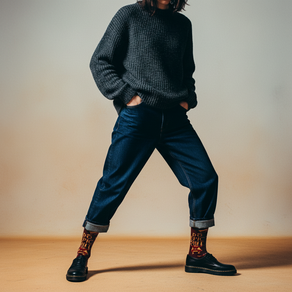 Do Epic Shit Socks | Superhero Illustration Funny Crew Socks