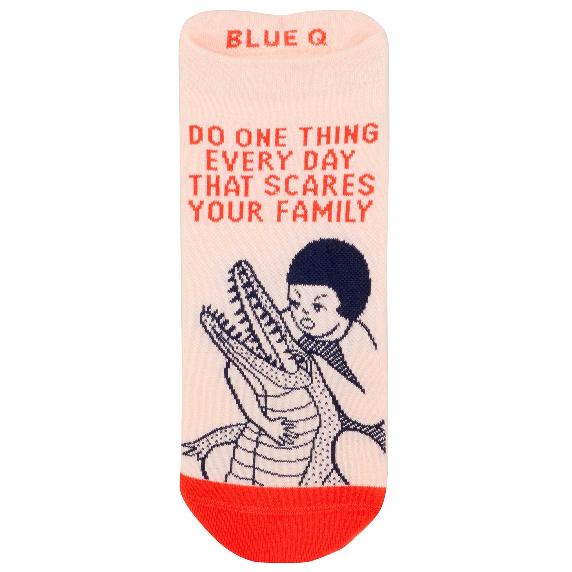 Do One Thing Every Day That Scares Your Family Women's or Unisex Sneaker Socks [2 Size Options] | BlueQ at GetBullish