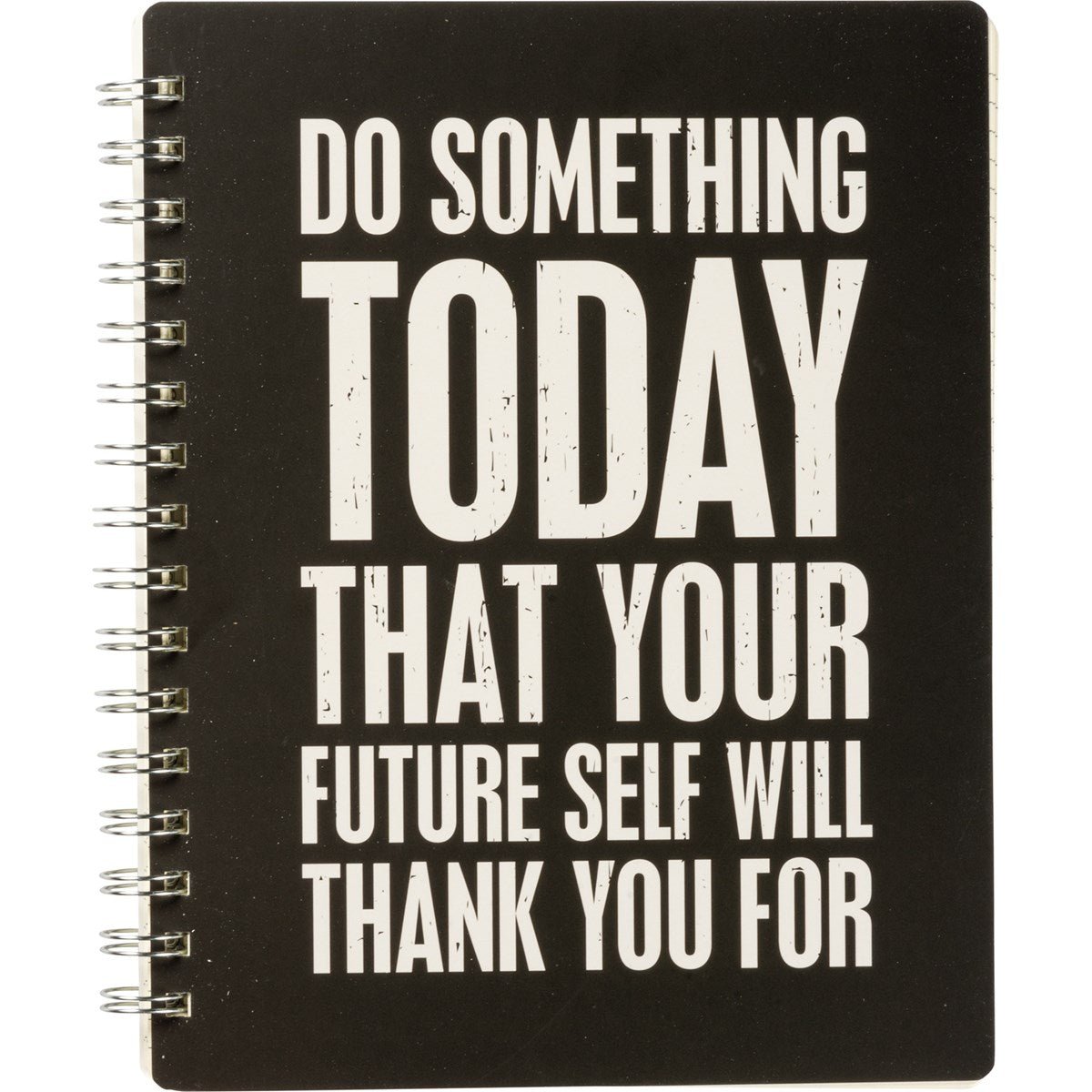 Do Something Today That Your Future Self Will Thank You For Spiral Notebook | Dot Print on Back Cover | 9" x 7" | 120 Lined Pages