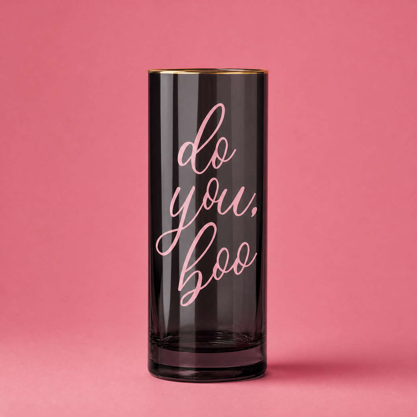 Do You Boo Collins Glass in Black and Gold