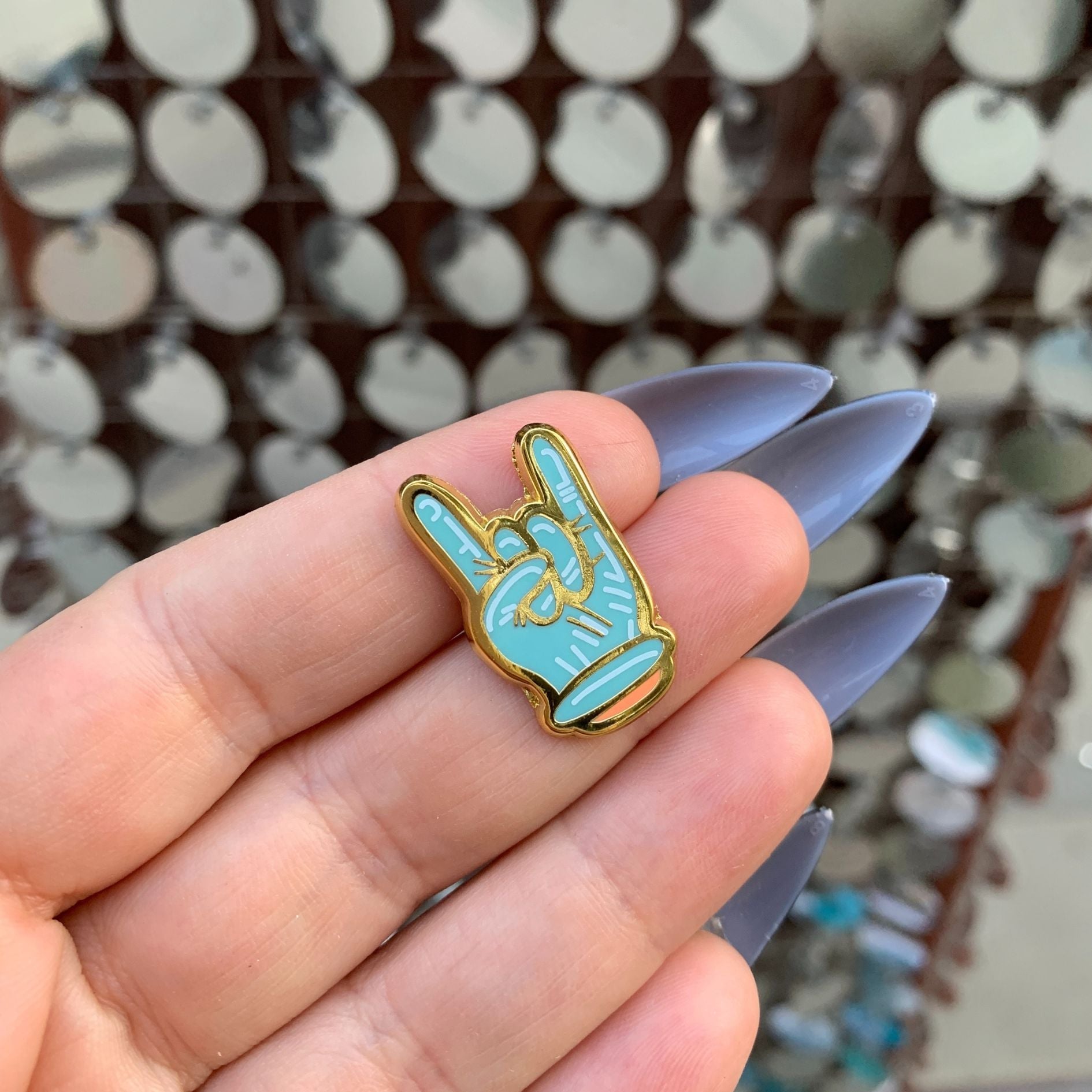 Doctors Rock Gloved Hand Enamel Pin