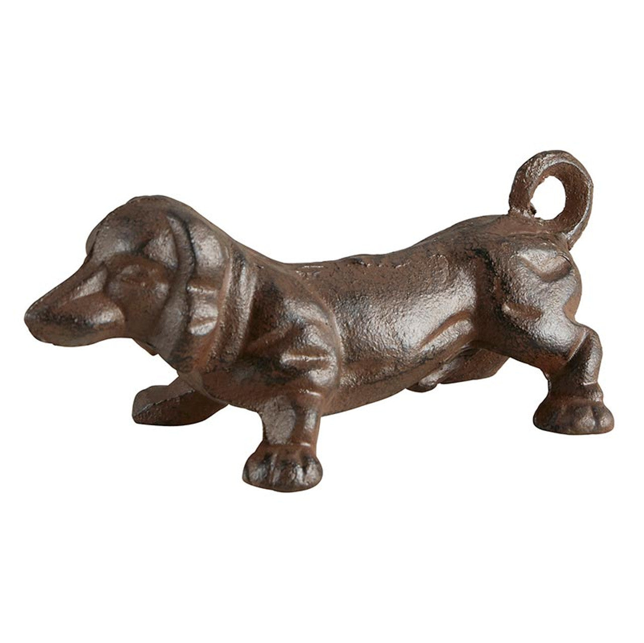 Dog Cast Iron Decor in Brown | Dachshund Figurine